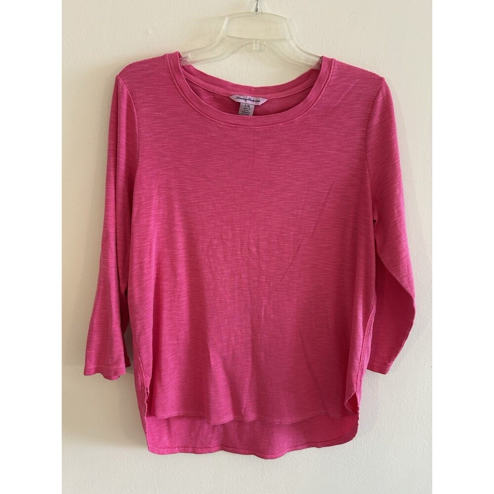 Tommy Bahama Pink Long Sleeve Size L 100% Cotton